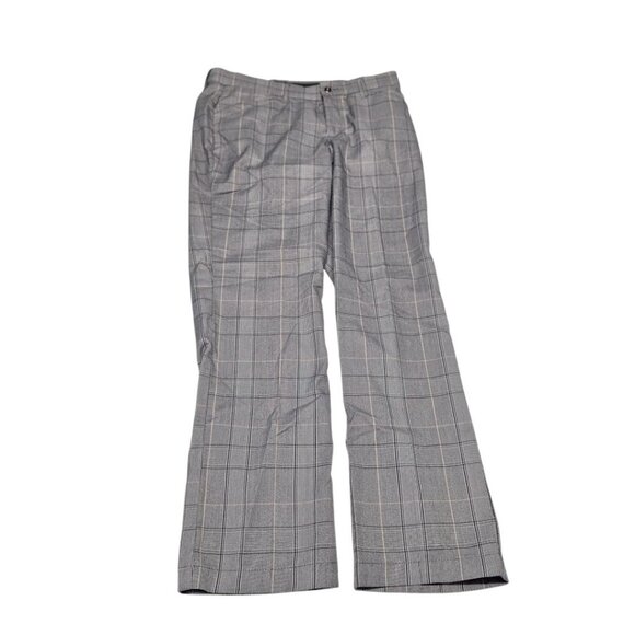 Lee Womens Straight Leg Pants Mid Rise Flex Motion Business Womens 10 Gray Plaid - Picture 8 of 8